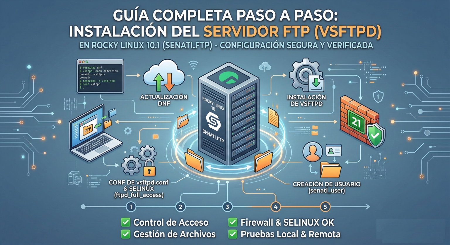 Instalar y configurar Servidor FTP en Rocky Linux (Red Hat Linux ...