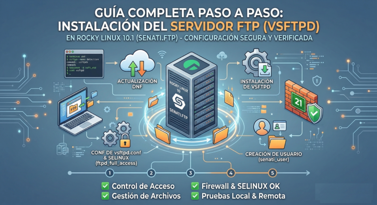 Instalar y configurar Servidor FTP en Rocky Linux (Red Hat Linux ...